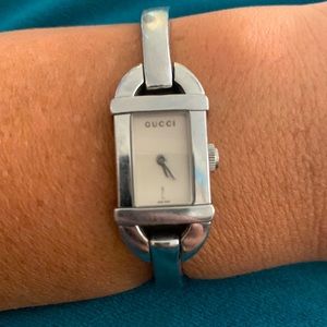 Silver Gucci woman’s watch